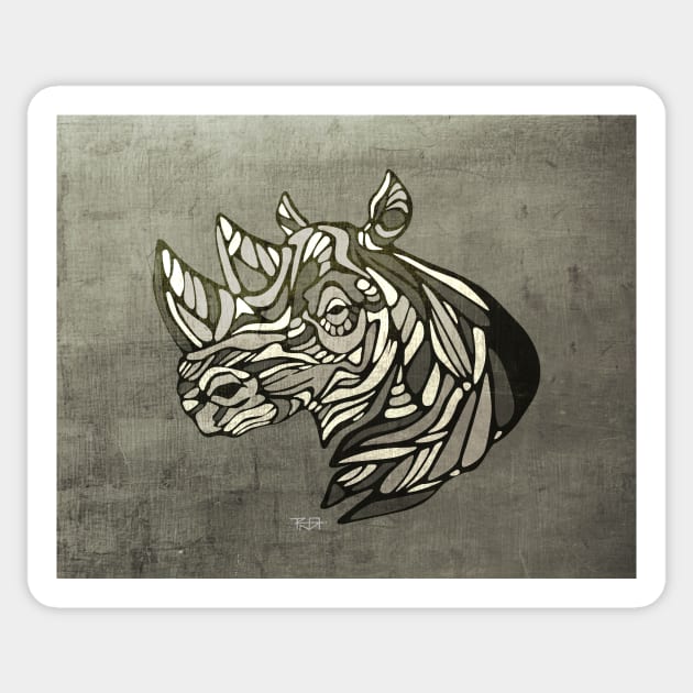 Rhino Sticker by bernardojbp